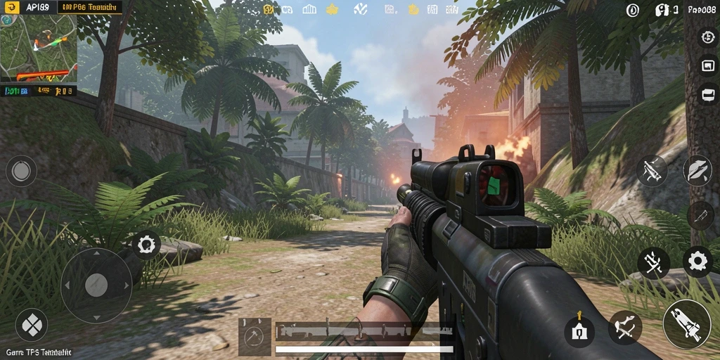 Tangkapan layar gameplay seru API88 dengan aksi tembak-menembak.