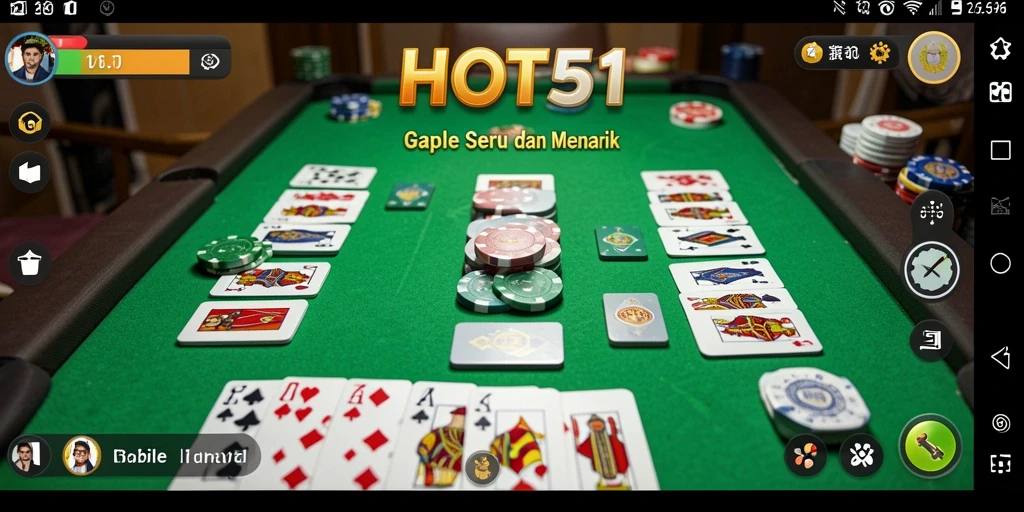 Gameplay seru Gaple yang penuh strategi dan interaksi.