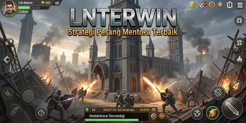 Tampilan gameplay LNTERWIN yang menegangkan dalam Tower Defense.