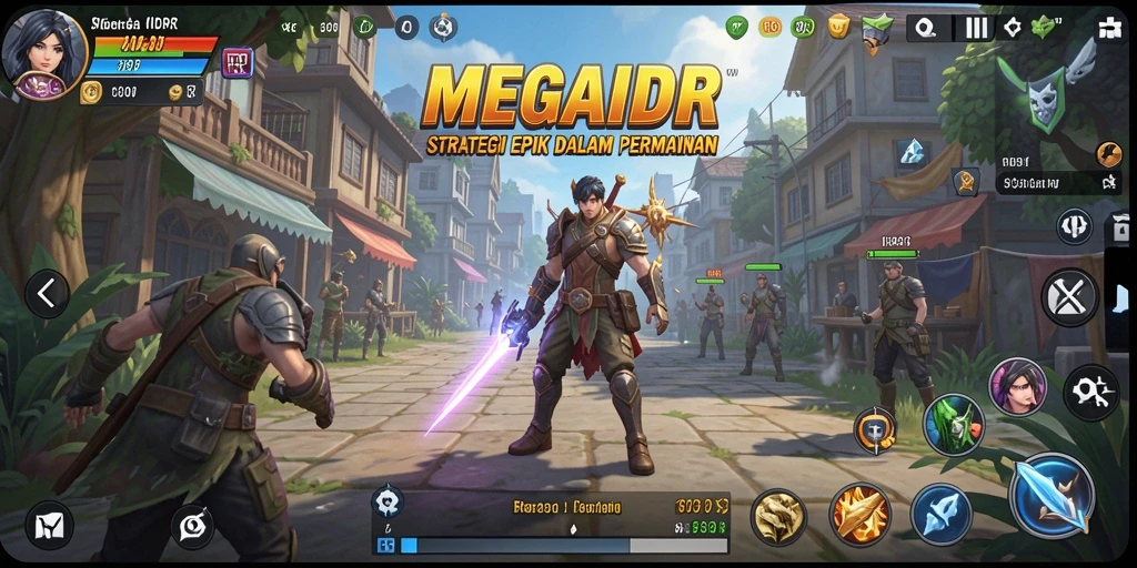 Tampilan gameplay MEGAIDR yang penuh aksi strategi